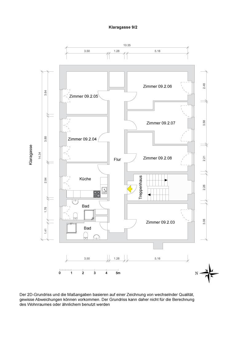 Grundriss WG Klara 9 2